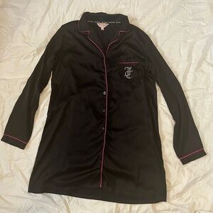 Juicy Couture Black Nightshirt with Pink Accents